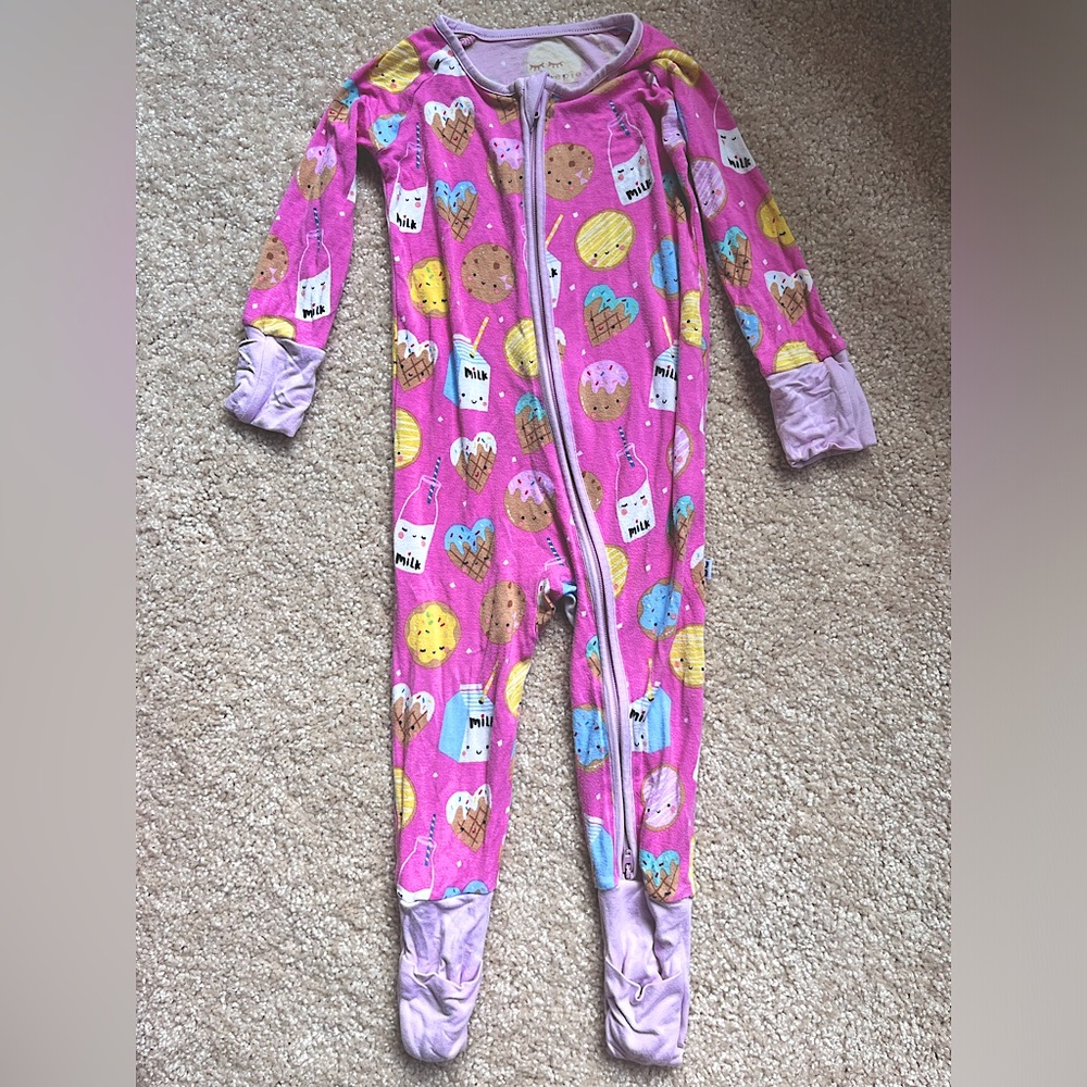 Little Sleepies, cookies & milk, 6-12mo